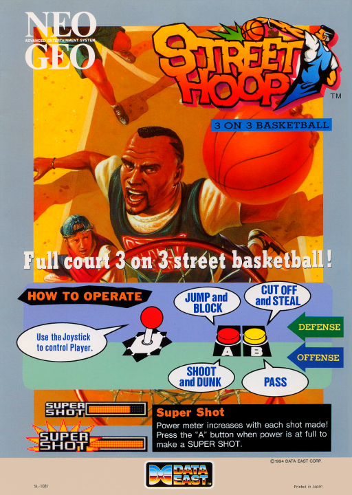 Street Hoops box art for Neo Geo
